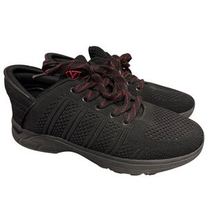 Zeba Ember Women’s Hands-Free Slip-On Comfort Walking Shoes Black Red 11